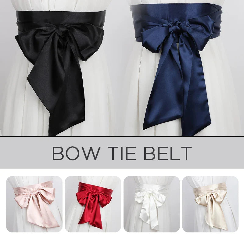 Satin Silk Wide Belt Women 250cm Long Japanese