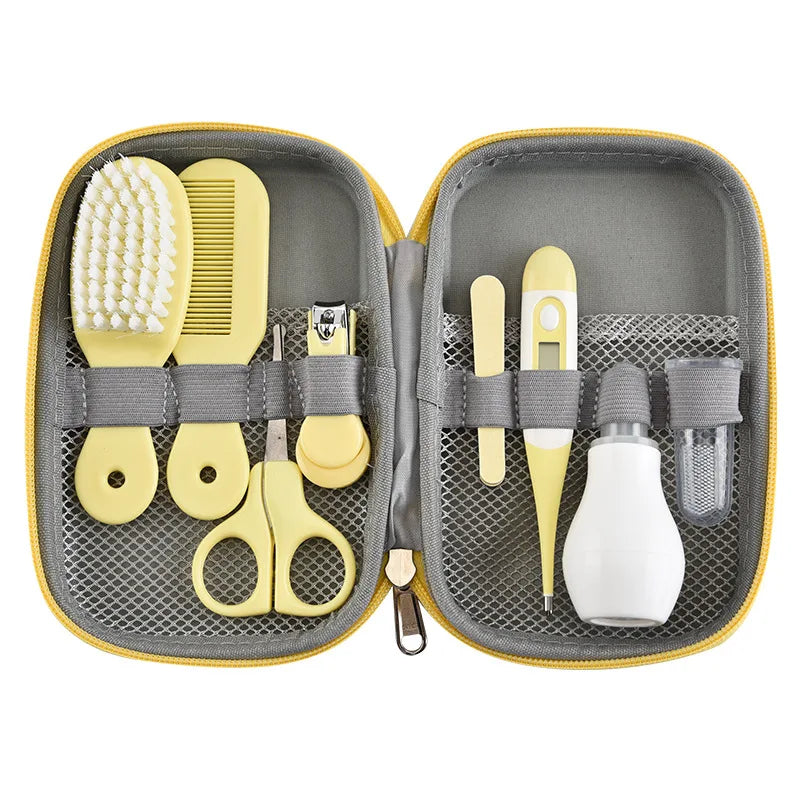 13pcs Newborn Baby Care Set - Multifunctional Nail Clippers, Comb, Nose Inhaler & EVA Package