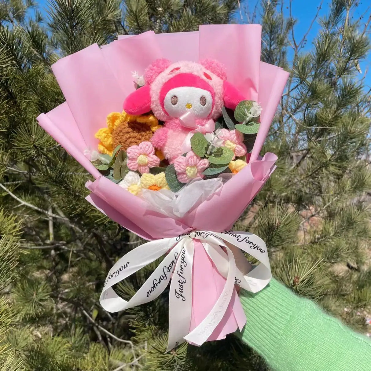 Kawaii Hello Kitty Cat Plush Dolls Rose Soap