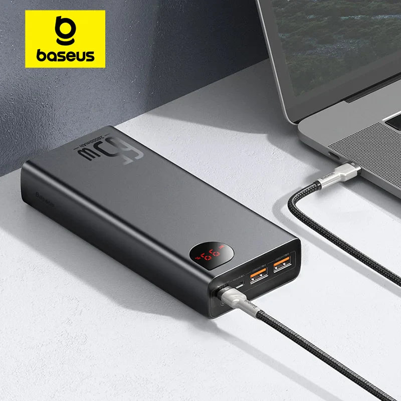 Baseus 65W Power Bank 20000mah External Battery Portable
