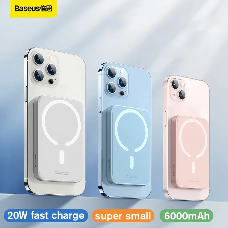 Baseus Magnetic Power Bank 20W 6000mAh Wireless External