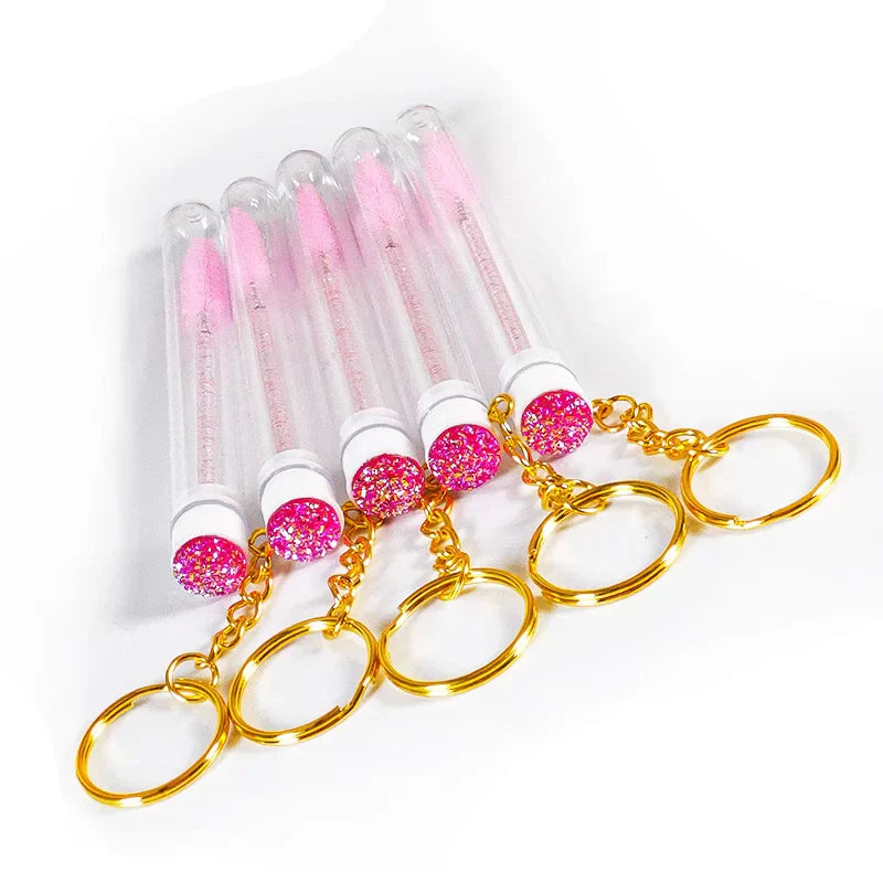 10pcs Mascara Wand Tubes Eyebrow Brush Diamond Key