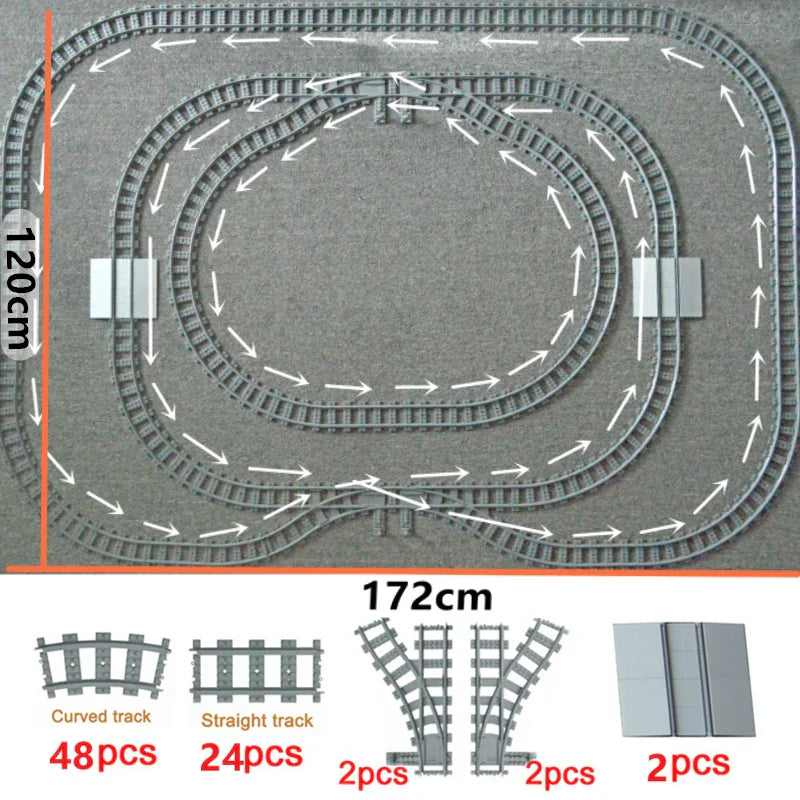 City Train Tracks Forked Flexible Railway Bridge Rail