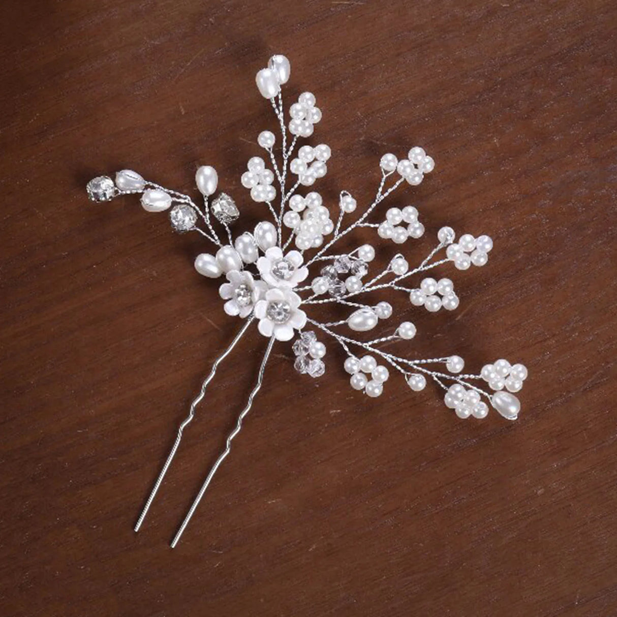 Bride Wedding Hairpins Artificial Pearls Headpieces U Shaped