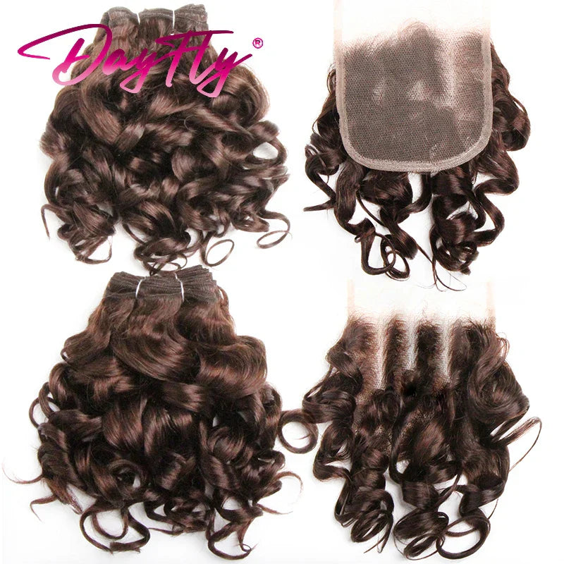 Hair Bundles With Closure Natural Brazilian Hair Weave