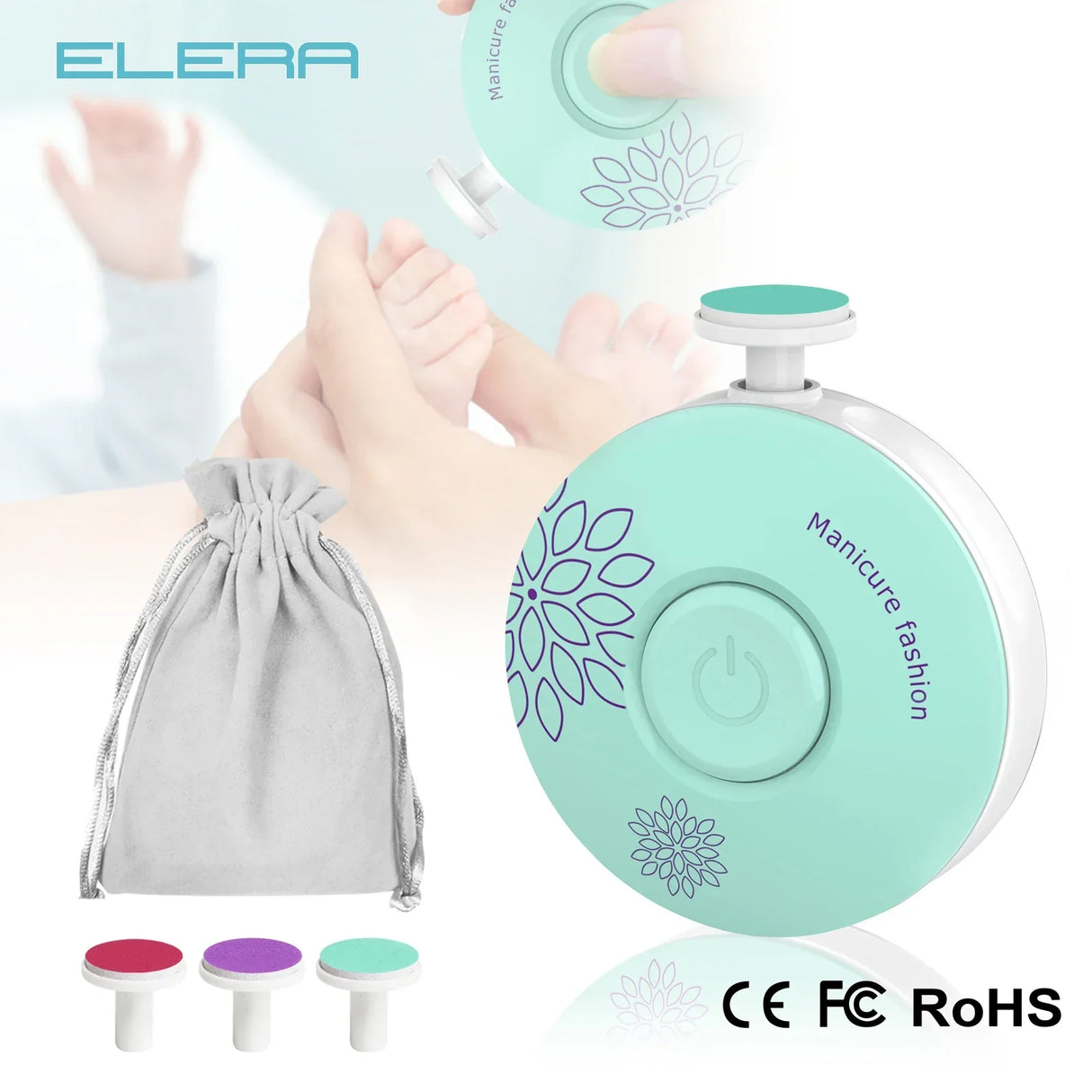 ELERA Baby Electric Nail Trimmer Kid Nail Polisher