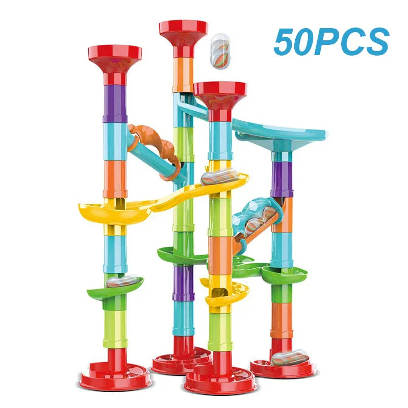 Marble Run Race Track Building Blocks Kids 3D
