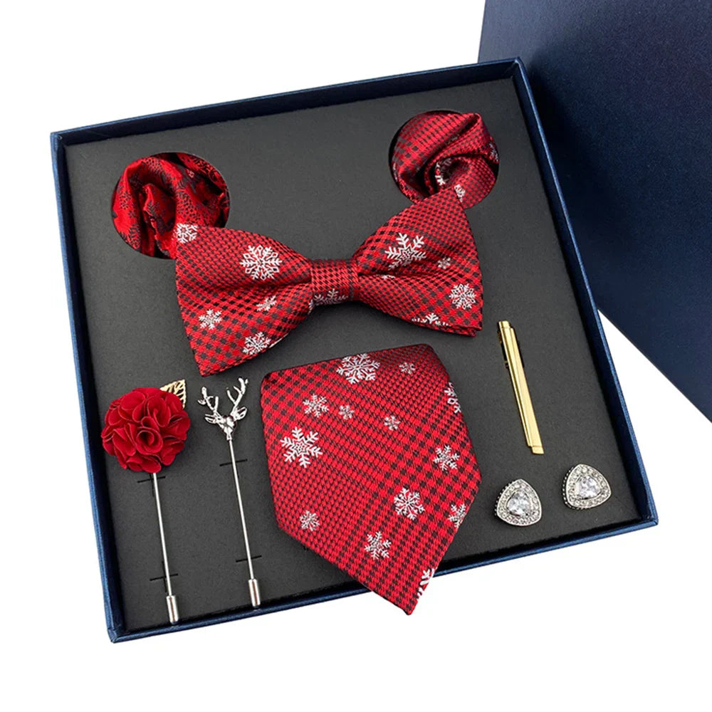 Men's Tie Set Gift Box Fashion Brand Bowtie