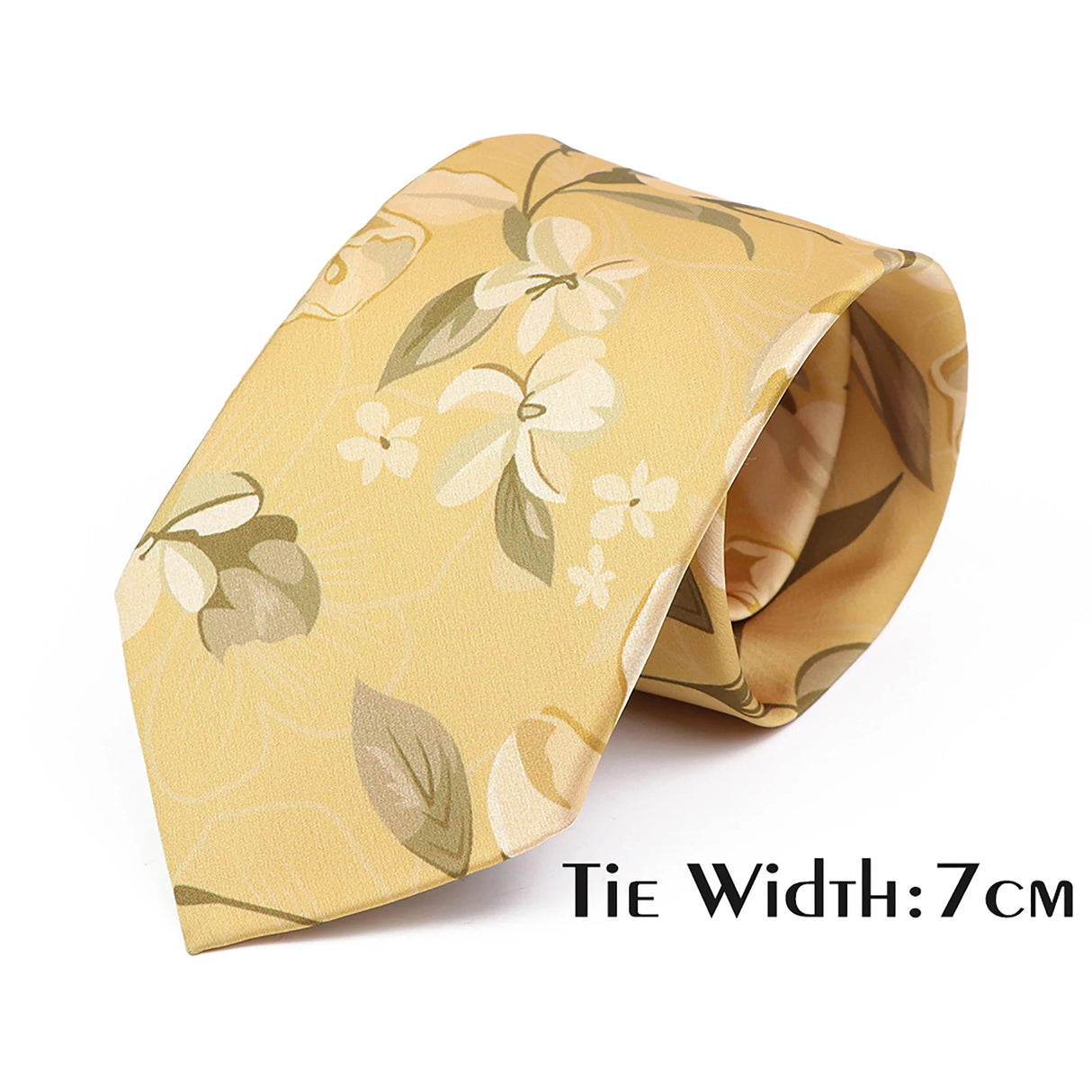 Vintage Floral Geometric Print Necktie Unique Style Mens