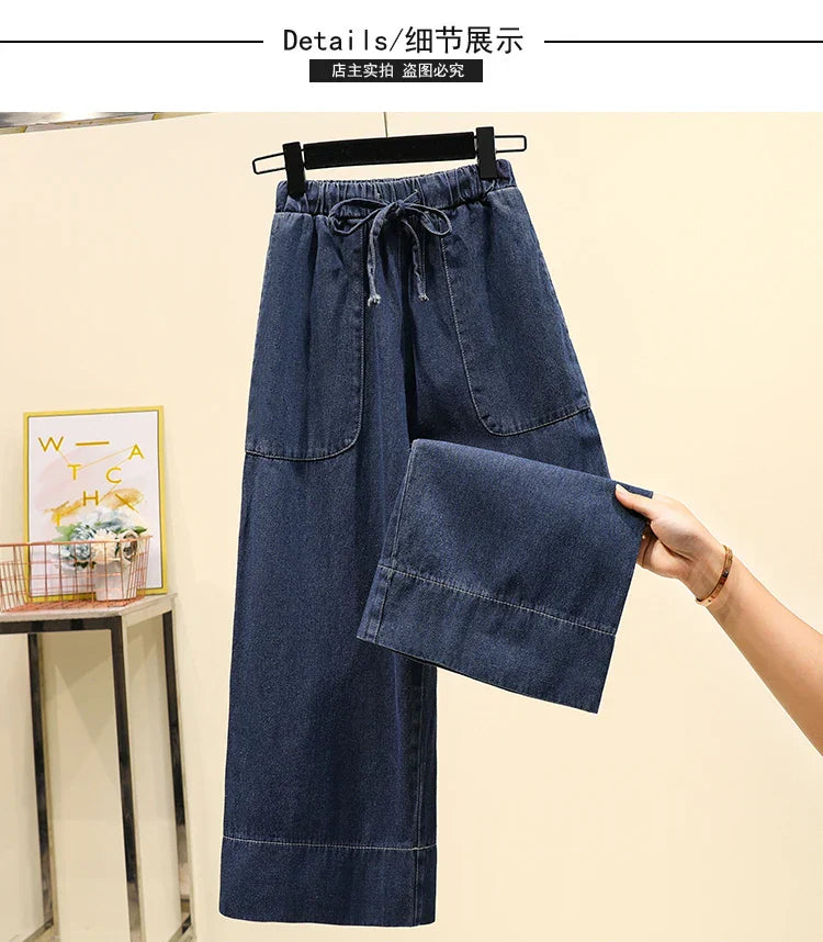 Plus Size 3XL 4XL 5XL Denim Pants For