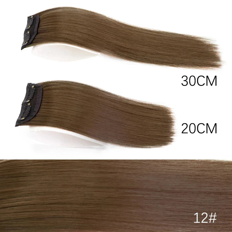 AZQUEEN Synthetic 20cm/30cm Invisible Straight Pads Clip In
