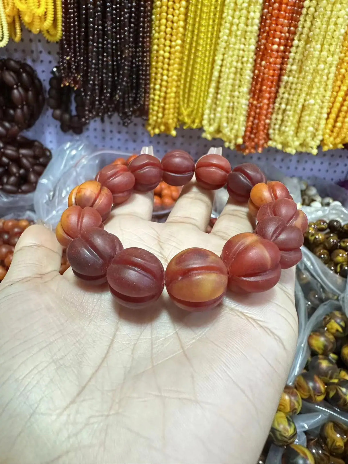 Natural Raw Amber Bracelet Men Women Healing Gemstone