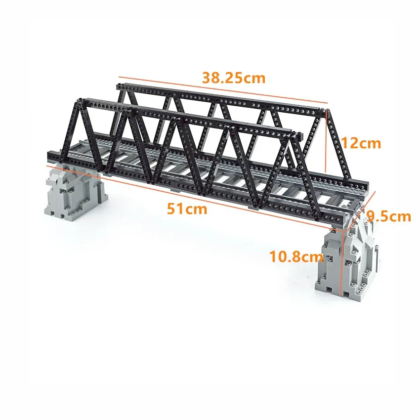 City Trains Track Rail Bricks Model straight curved