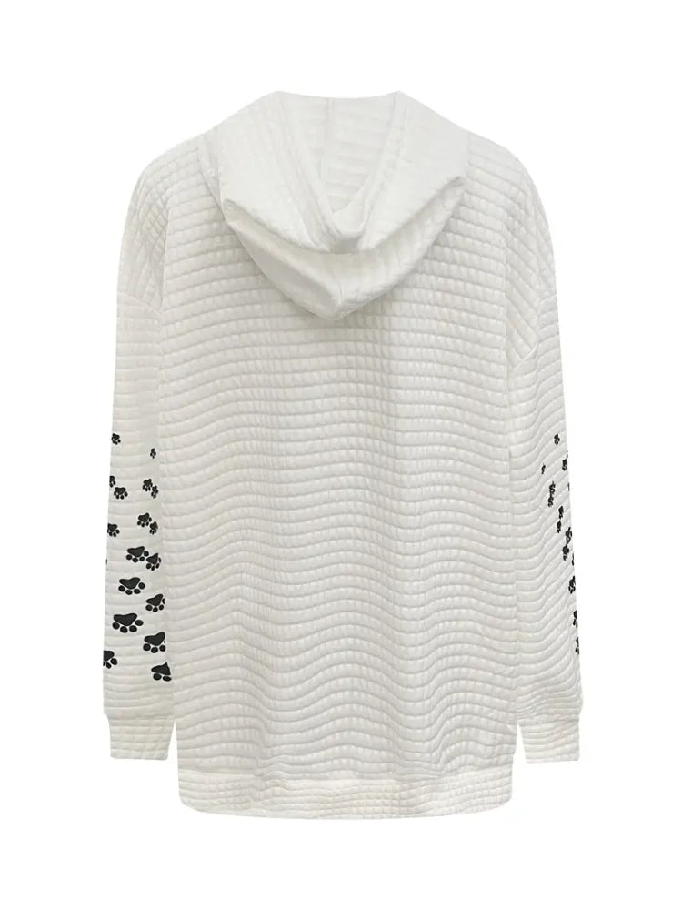 Plus Size Casual Sweatshirt Womens Plus Cat Butterfly