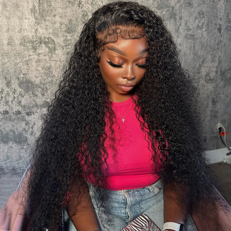 40 Inch Curly Lace Front Human Hair Wigs