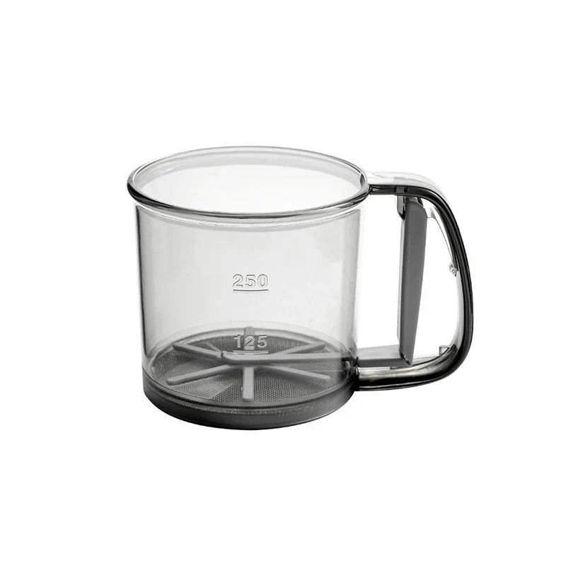 Stainless Steel Mesh Shaker Sieve Cup Crank Flour