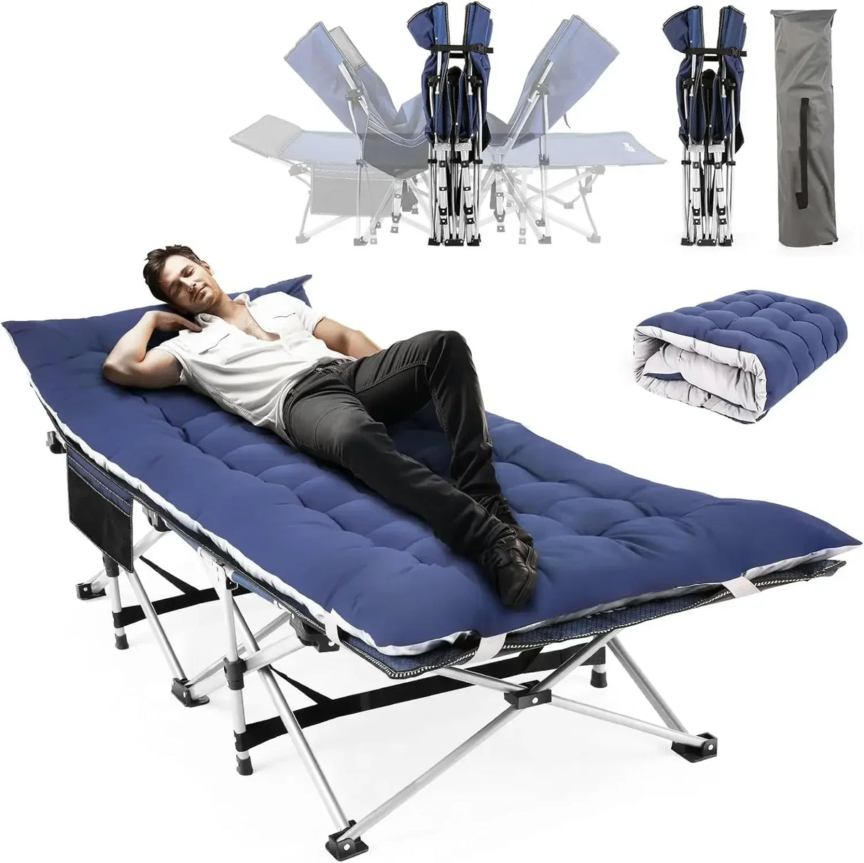 Camping Folding Outdoor Camping Travel Cot and Pad