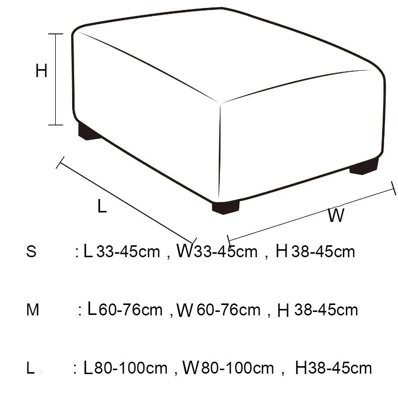 Polar Fleece Footstool Cover Durable Stretch Ottoman Cover