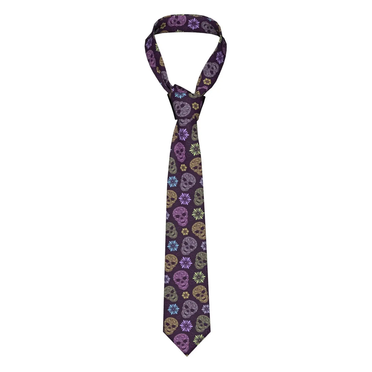 Mens Tie Classic Skinny Haloween Scary Skull Neckties