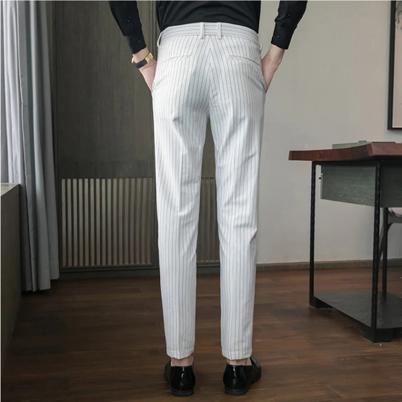 Spring Summer New Fashion Striped Casual Pants Men's
