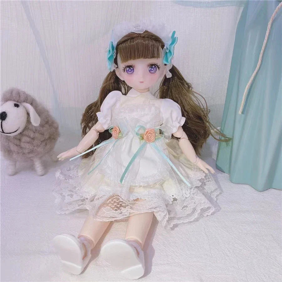 BJD Girl Dolls 30cm Kawaii Points Joint Movable