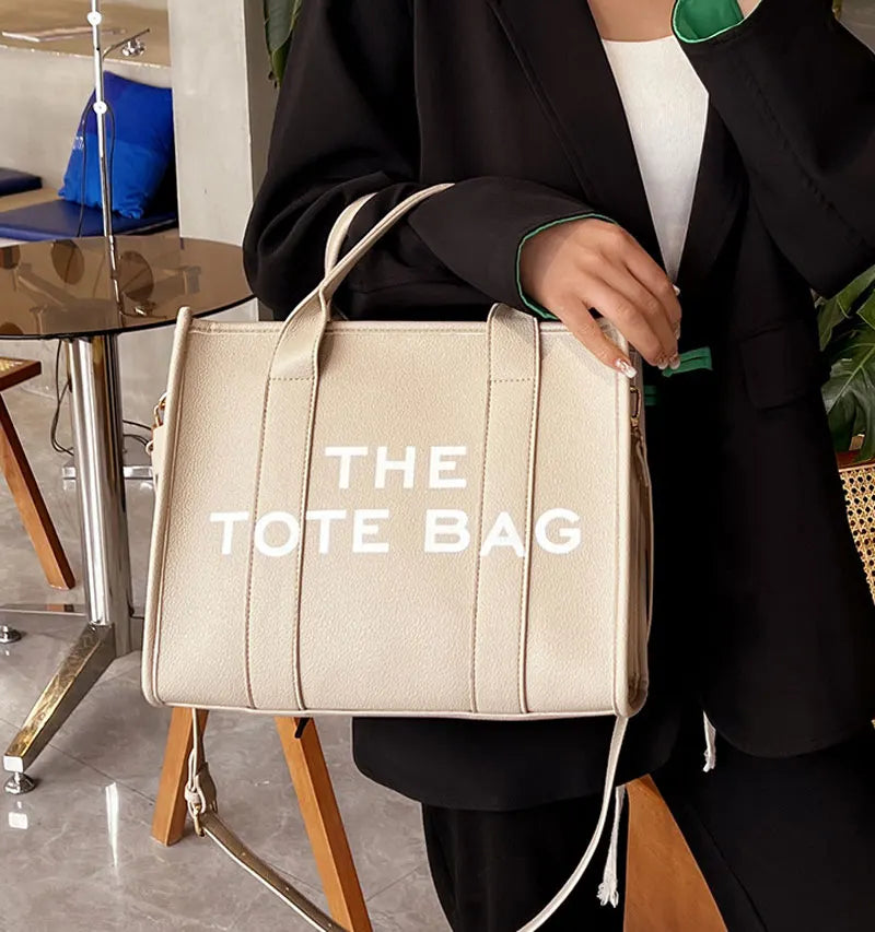 Women's Casual Tote Bag, Fashion PU Leather Shoulder