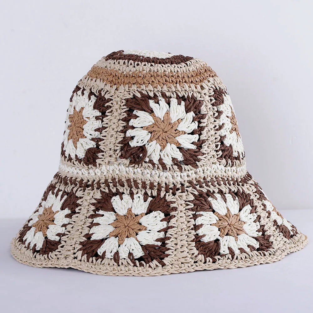 NEW 2022 Womens Straw Hats crochet hat bucket