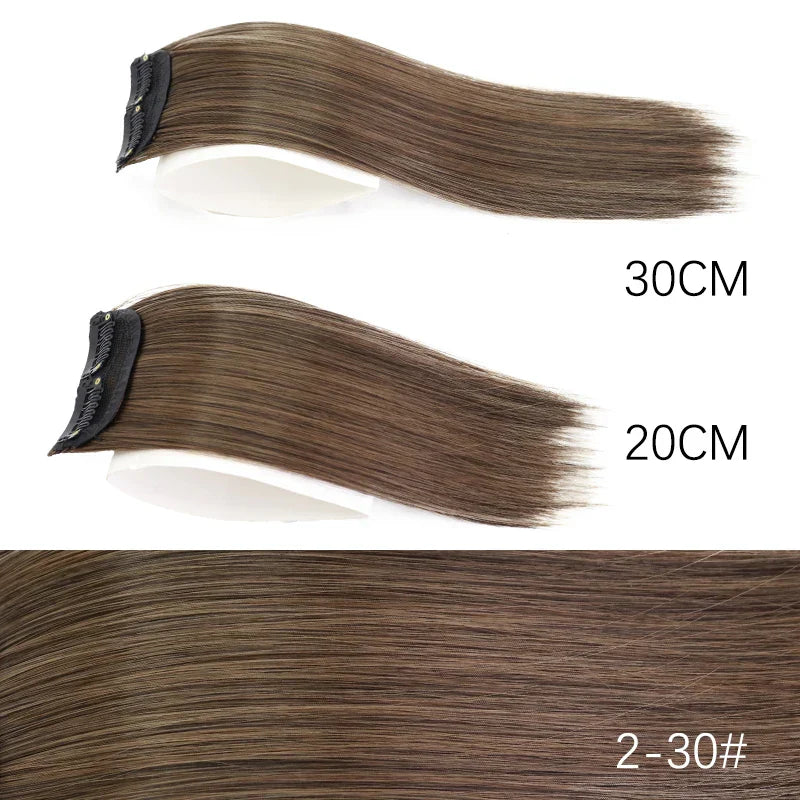 AZQUEEN Synthetic 20cm/30cm Invisible Straight Pads Clip In