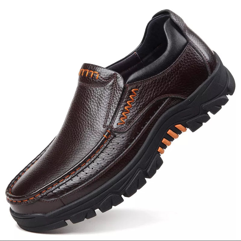 Genuine Leather Shoes Men Loafers Soft Cow Leather