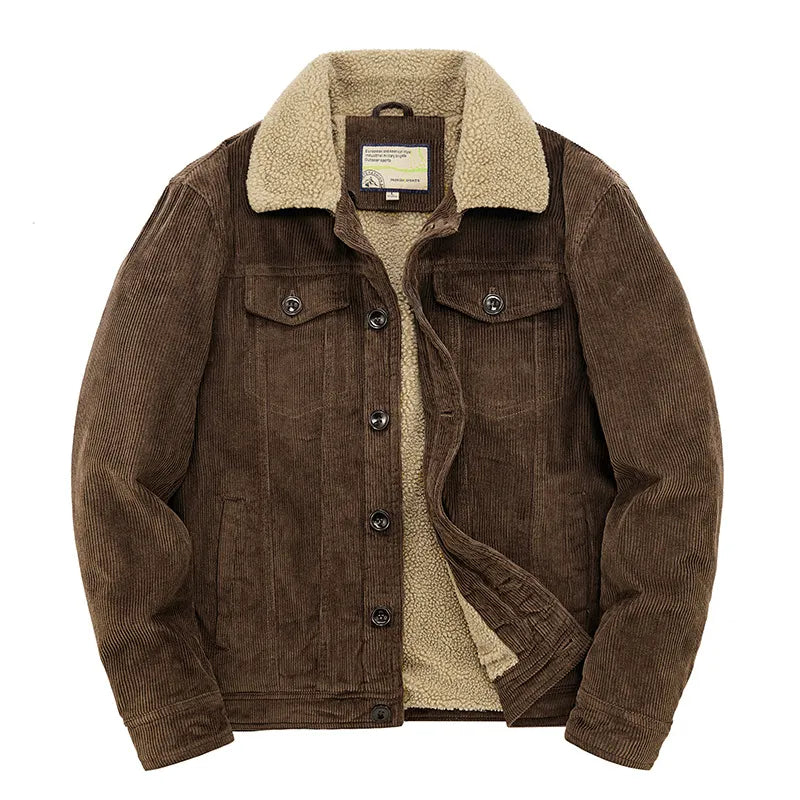 Male Cotton Jackets Padded Warm Loose Parka Coat
