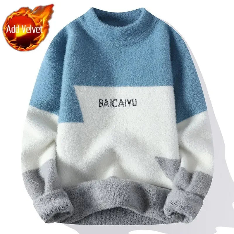Men's Clothing No Hoodie Knit Sweater Male Pullovers