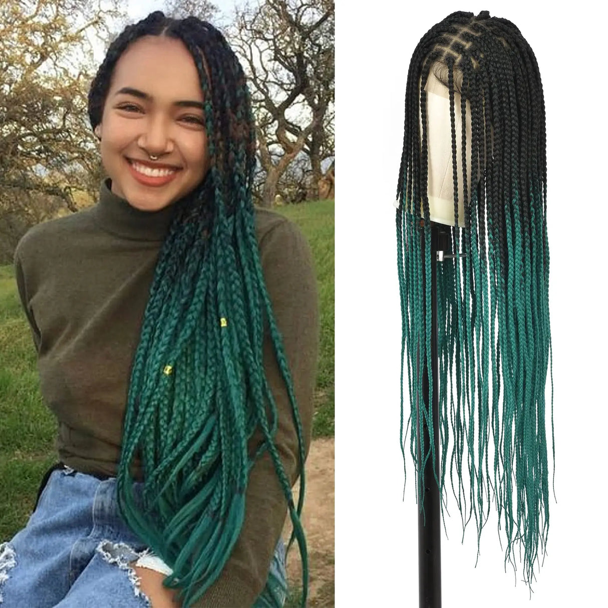 Viyskur 36 Inches Full Lace Front Knotless Box