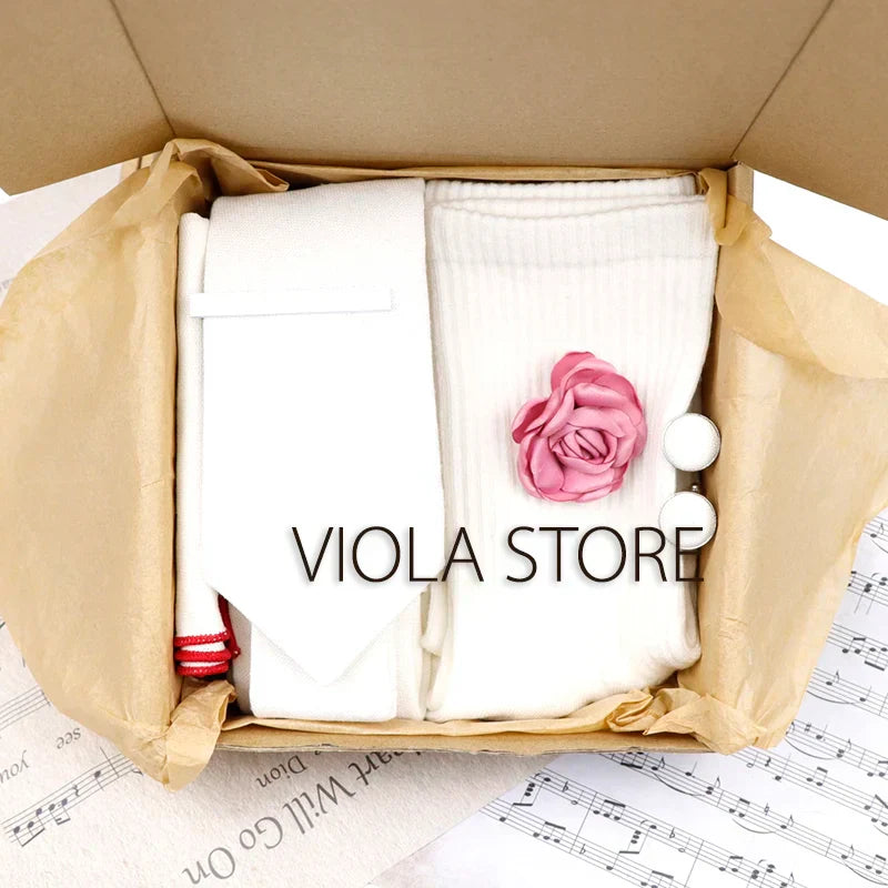 Viola Design 5PCS Gift Box Solid Cotton Sock
