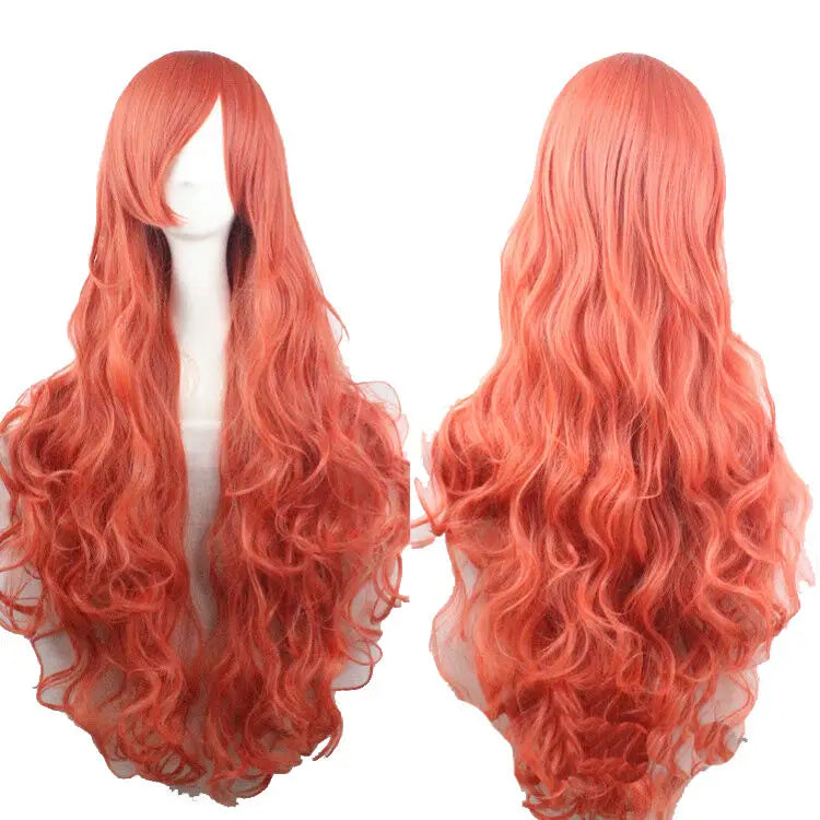 Lady 80cm Long Curly Wigs Fashion Cosplay Costume