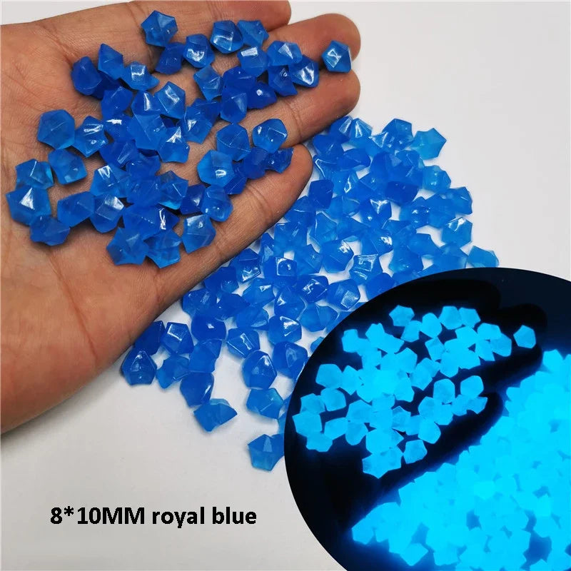 300/500 Pcs Garden Decoration Pebbles Luminous Stone Glow