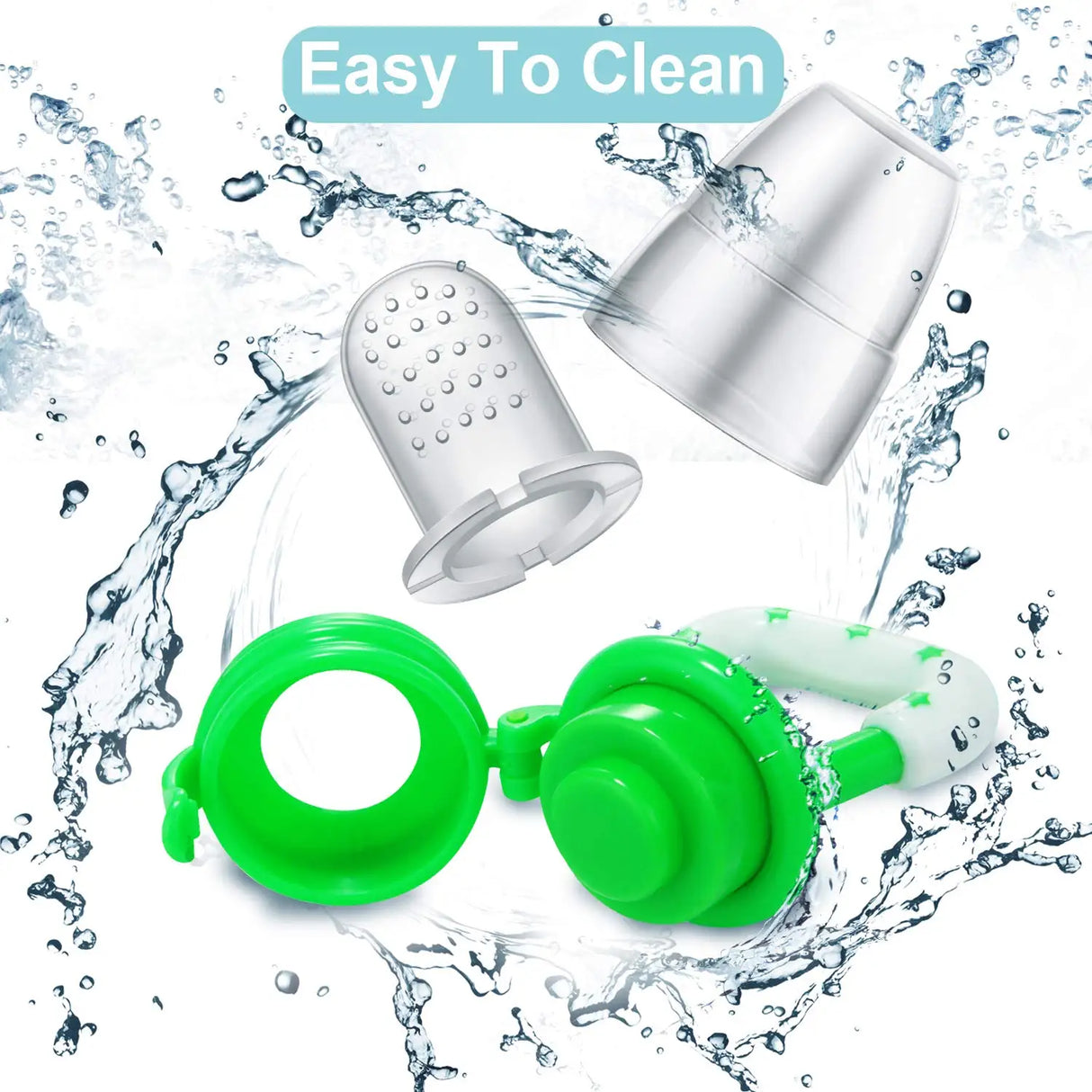 Silicone Baby Fruit Feeder with Cover Baby Nipple