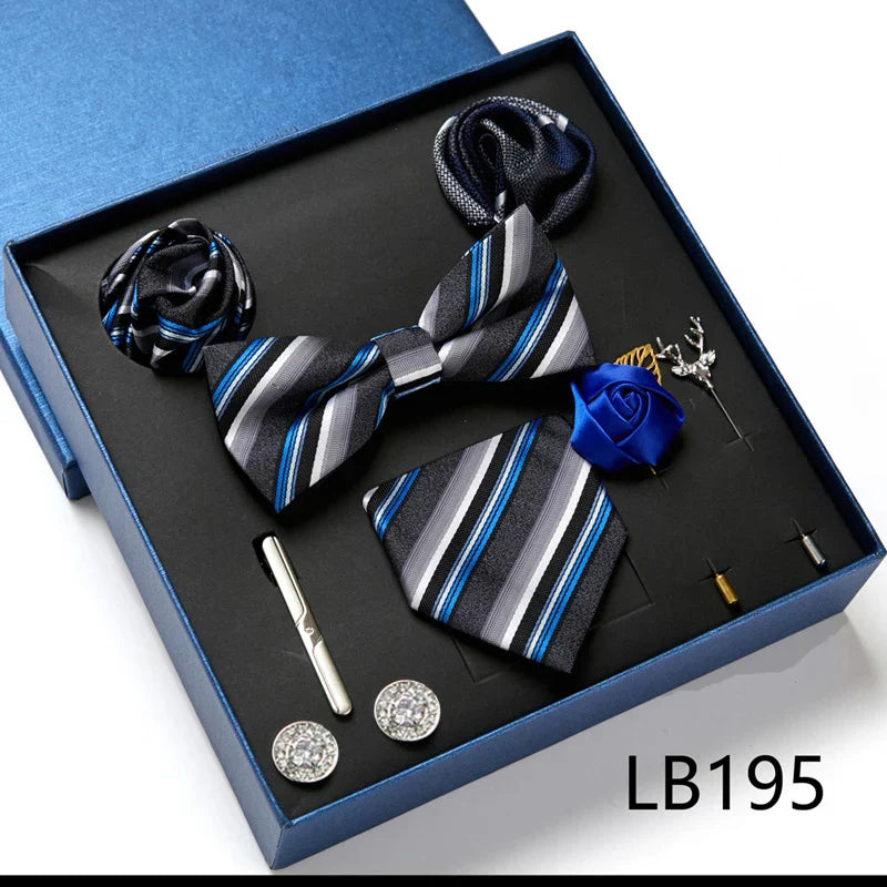 Luxury Quality Tie Set With Necktie Bowtie Pocket