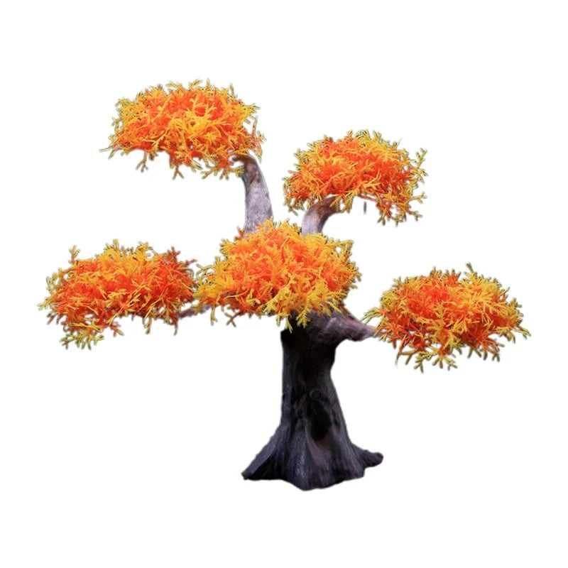 Green Artificial Tree for Aqua-Terrariums Plant Fish Bowl