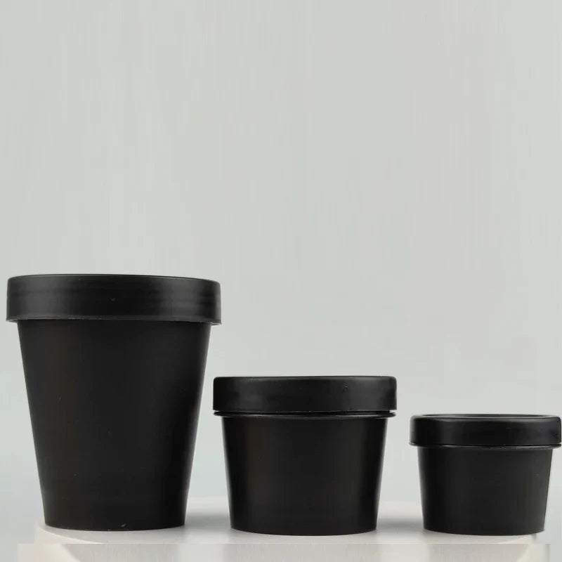 20Pcs 50ml 100ml 200ml Black Refillable Bottles Plastic