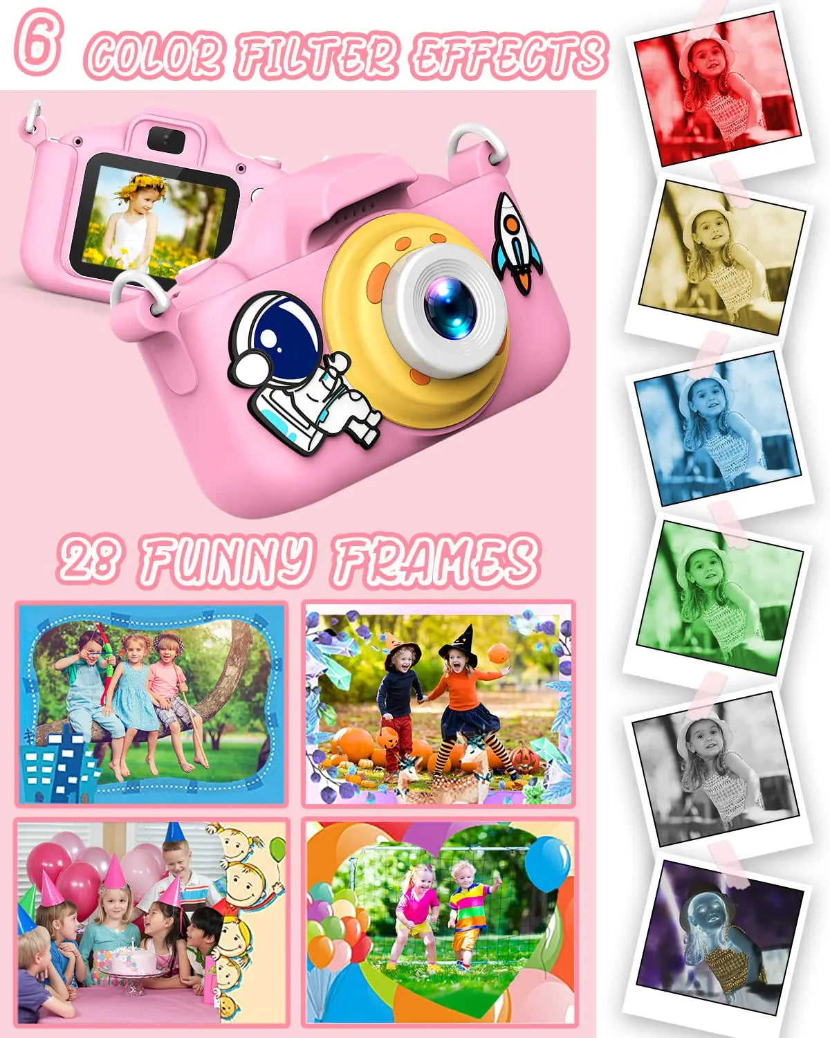 Kids Selfie Camera New Cartoon HD Kids Digital