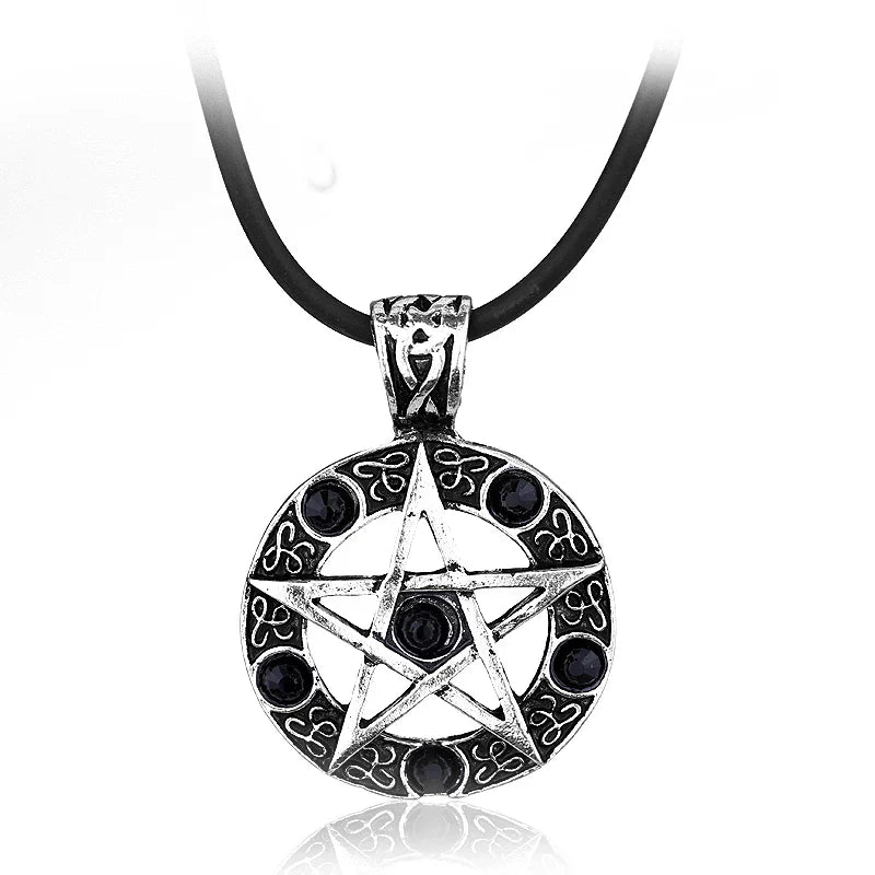 Movie Supernatural Dean Leather Rope Coppery Pendant Necklace