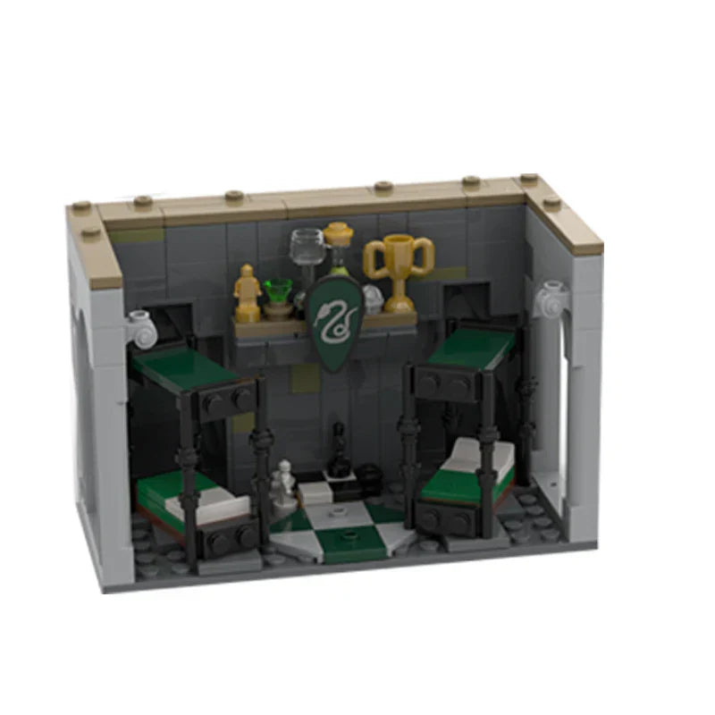 HP Modular Building Green Yellow Blue Dorms Model