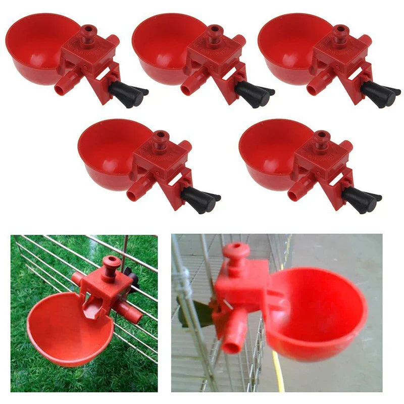 Poultry Water Drinker Cup Bird Coop Feed Cup