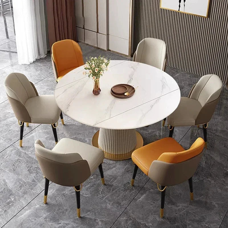 Console Dining Table Set Restaurant Mobile Round Conference