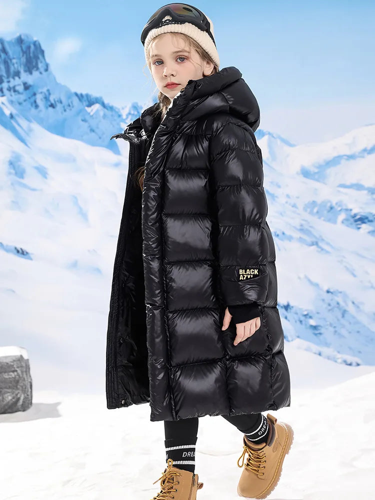 Girls Boys Down Jacket Long Ultra Thick Parkas