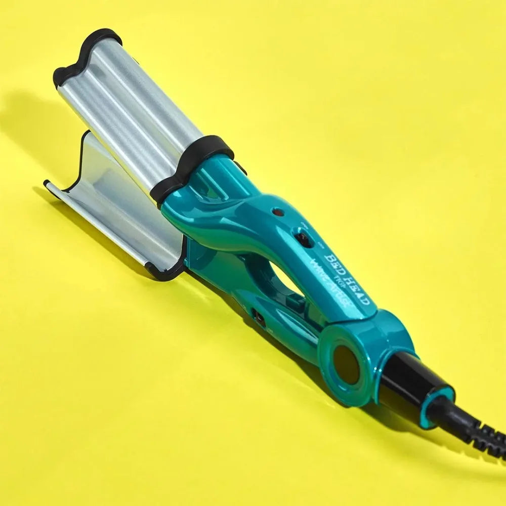 Tourmaline + Ceramic Deep Hair Waver, Turquoise, curling