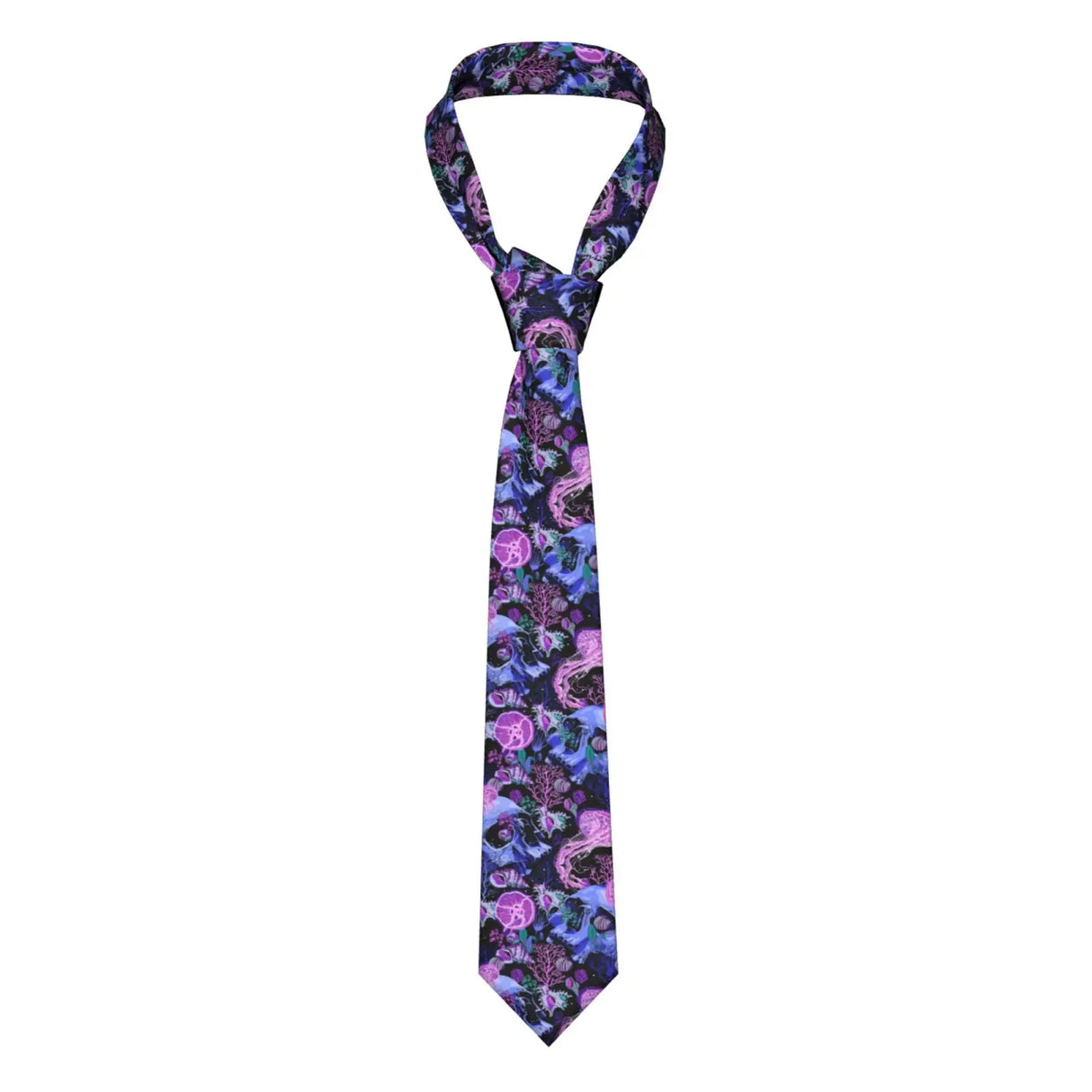 Mens Tie Classic Skinny Haloween Scary Skull Neckties