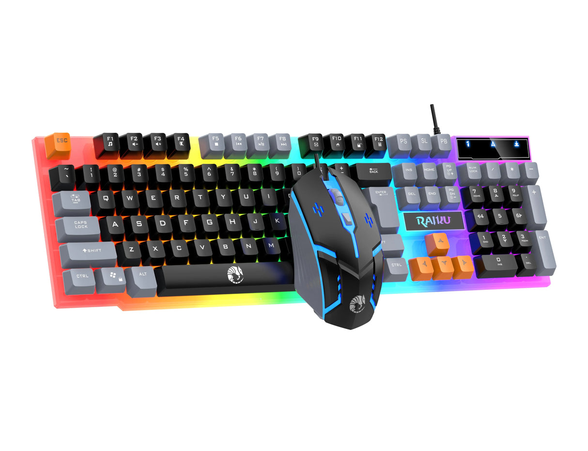 Wired Keyboard And Mouse Set Usb Luminous Mechanical