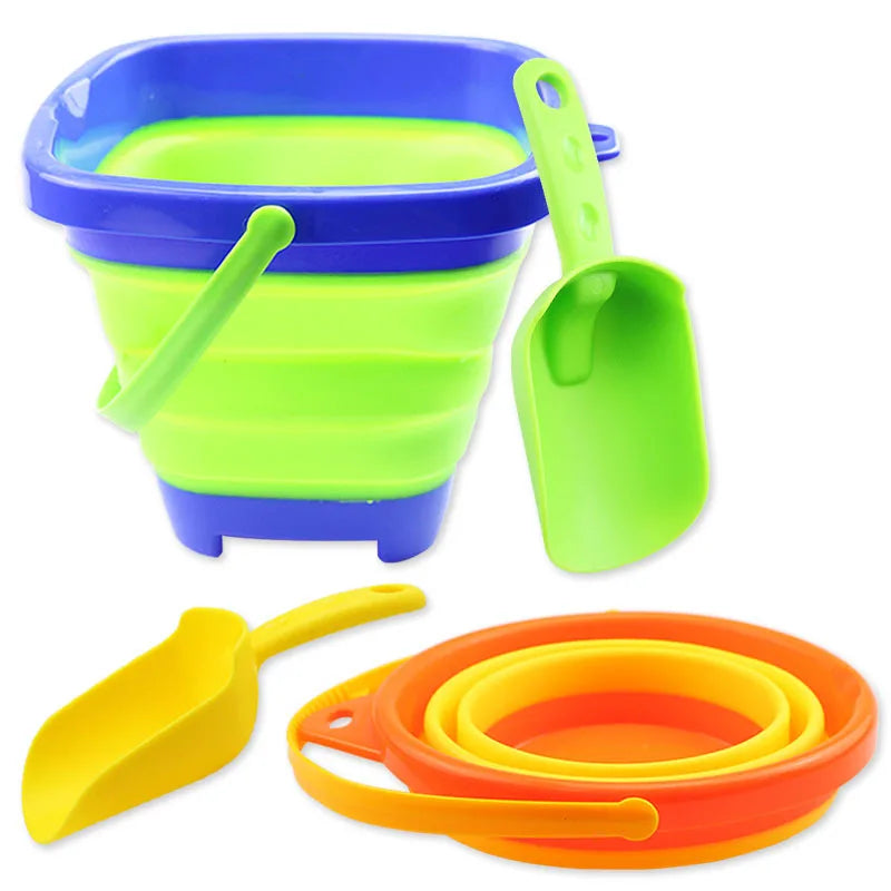 Outdoor Portable Beach Bucket Sand Shovel Toy Baby
