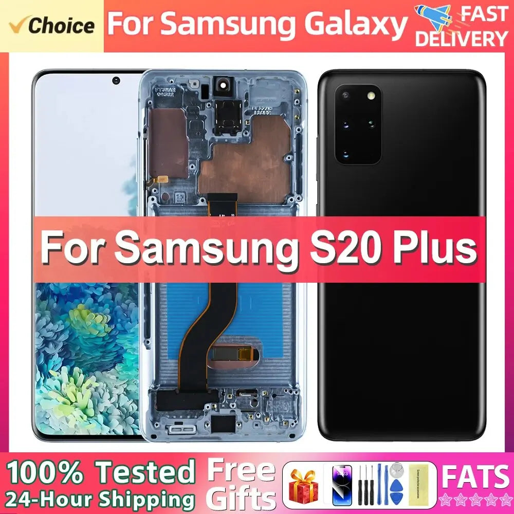 6.7" Screen For AMOLED S20 Plus With Frame